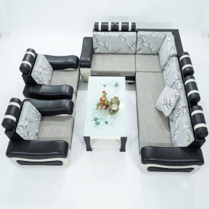 Bộ sofa phòng khách kiểu dáng đối xứng kết hợp góc chữ U