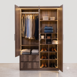 TỦ QUẦN ÁO GỖ MDF 1M2 HIỆN ĐẠI – NHỎ GỌN, TIỆN ÍCH & TÙY BIẾN THEO YÊU CẦU - Ảnh 5