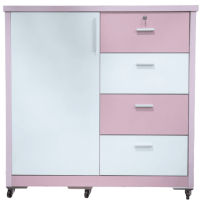 Tủ nhựa đa năng cho bé – Tone hồng pastel ngọt ngào, tiện ích chuẩn hiện đại