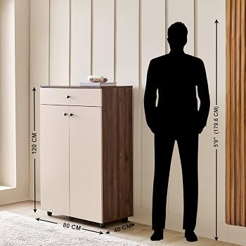 Tủ Giày Gỗ MDF Cao Cấp 2 Cánh Mở (Chiều Cao 120cm) - Sang Trọng & Tiện Nghi - Ảnh 4