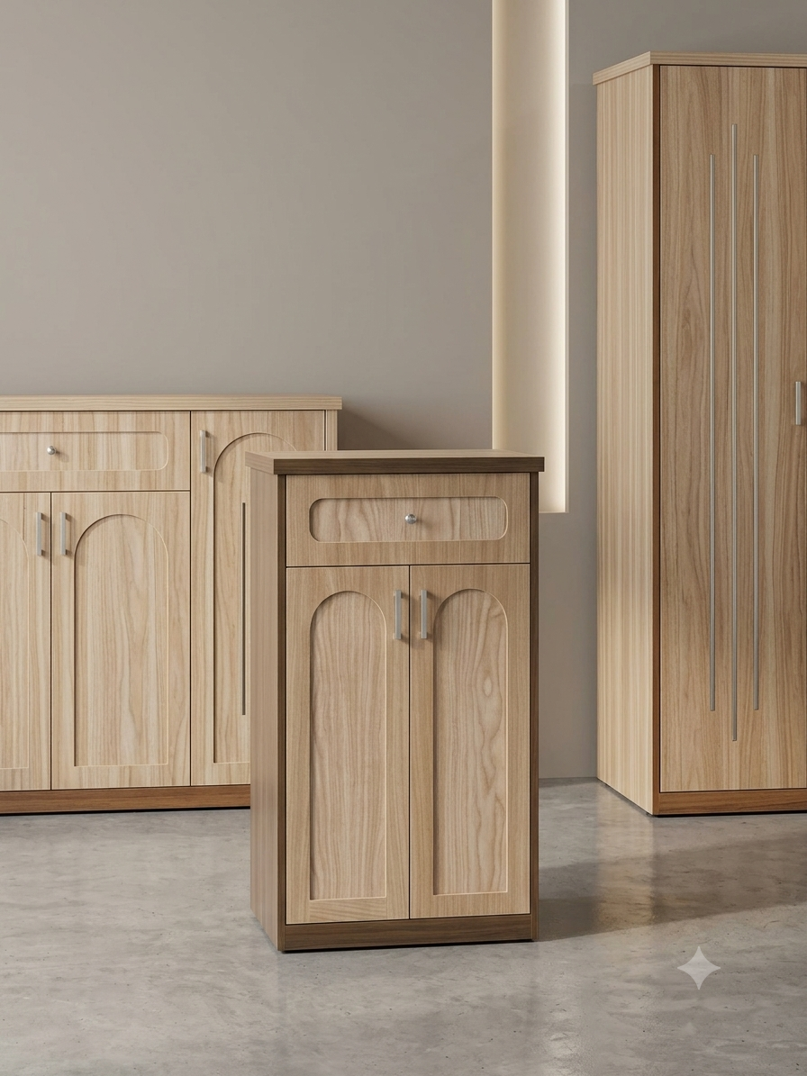 Tủ Giày Gỗ MDF Cao Cấp 2 Cánh Mở (Chiều Cao 120cm) - Sang Trọng & Tiện Nghi