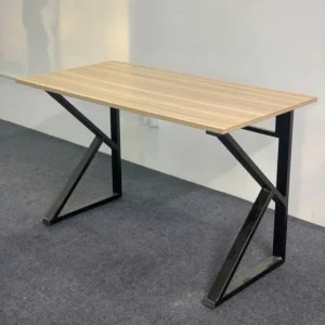 Bàn Làm Việc / Bàn Máy Tính Chân Sắt Chữ K Mặt Gỗ Tự Nhiên (120x60x75cm) - Ảnh 2
